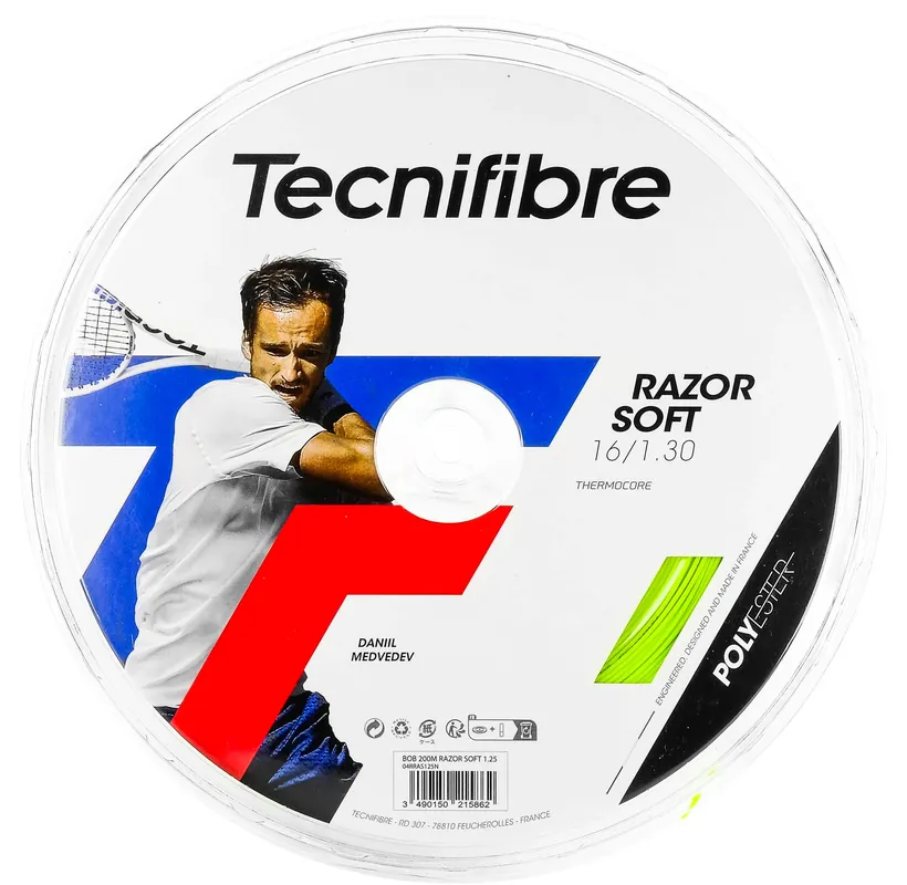 Tenisový výplet Tecnifibre Razor Code Soft Lime 200 m Výhodná Nabídka