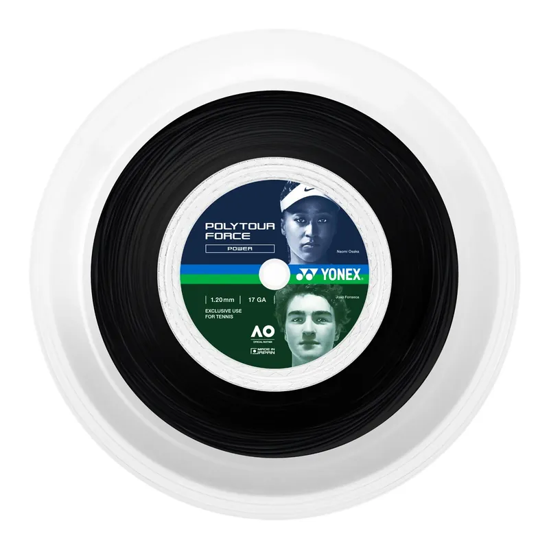 Tenisový výplet Yonex Poly Tour Force Black Reel 200m Objednat Nyní