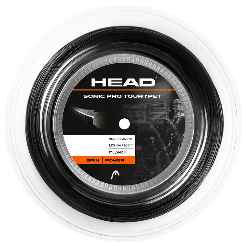 Nová Kolekce Tenisový výplet Head Sonic Pro Tour Black Reel (200 m)