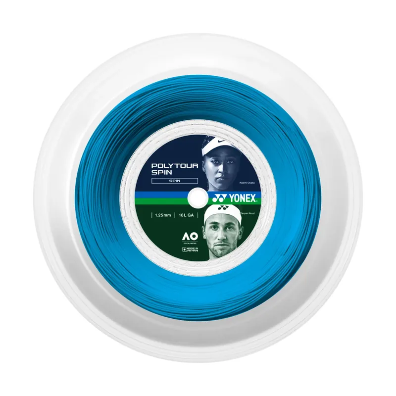 Značkový Tenisový výplet Yonex Poly Tour Spin Cobalt Blue (200 m) 1,25 mm