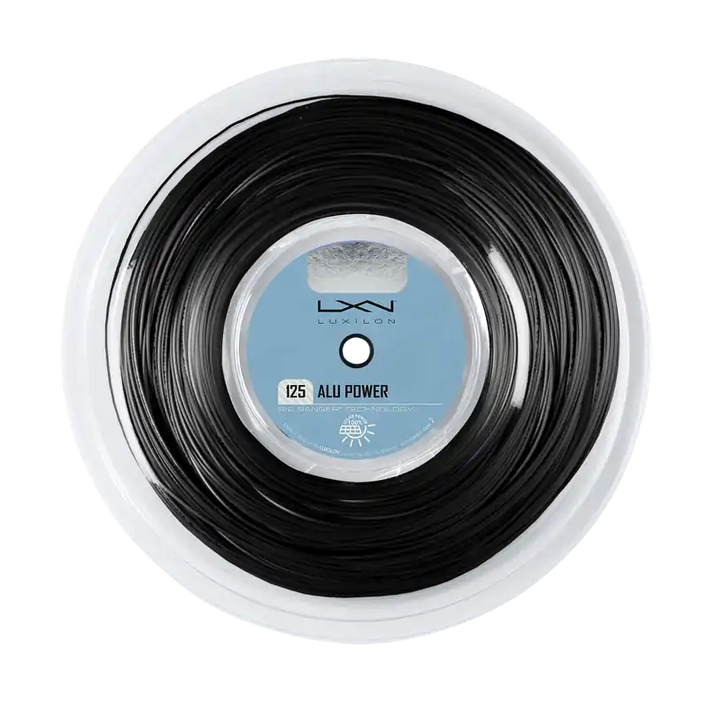 Tenisový výplet Luxilon Alu Power 1.25 mm Black (200 m) Nejprodávanější
