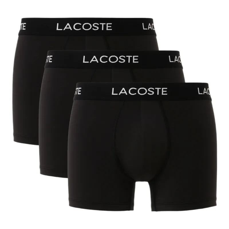 Pánské trenky Lacoste Microfiber Trunks 3-Pack Black Jen Po Omezenou Doba