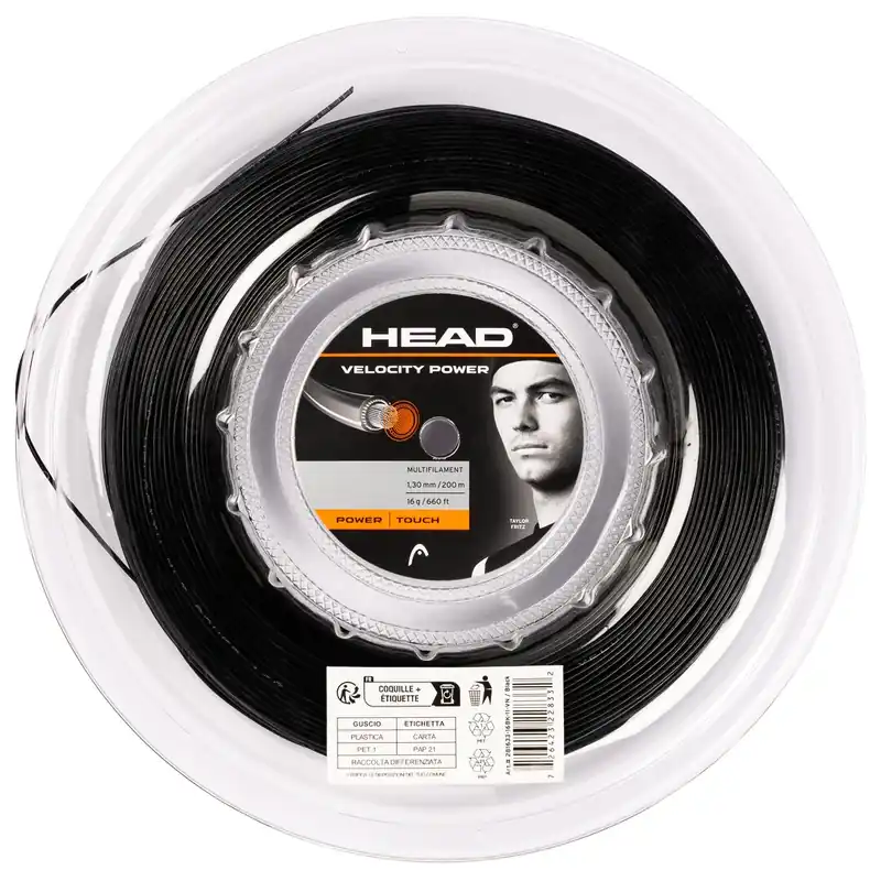 Tenisový výplet Head Velocity MLT Power Black (200 m) Levný