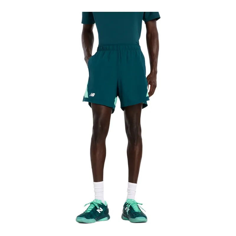 Originální Pánské šortky New Balance Tournament Novelty Short Medusa Green