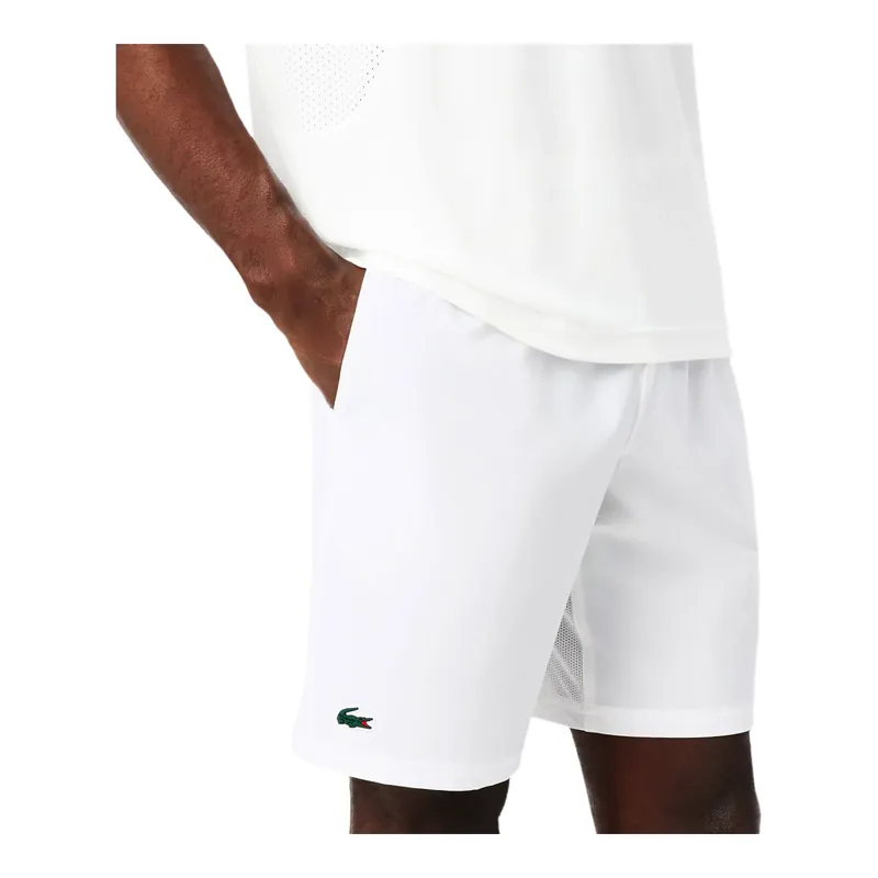 Pánské šortky Lacoste Novak Djokovic On Court Shorts White/Buffalo XL Sezónní Sleva