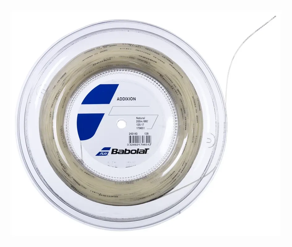Tenisový výplet Babolat Addixion Natural (200 m) 1,35 mm Nakupujte Hned