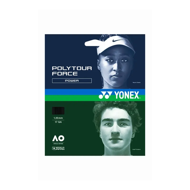Tenisový výplet Yonex Poly Tour Force Black Set 12m Finální Výprodej