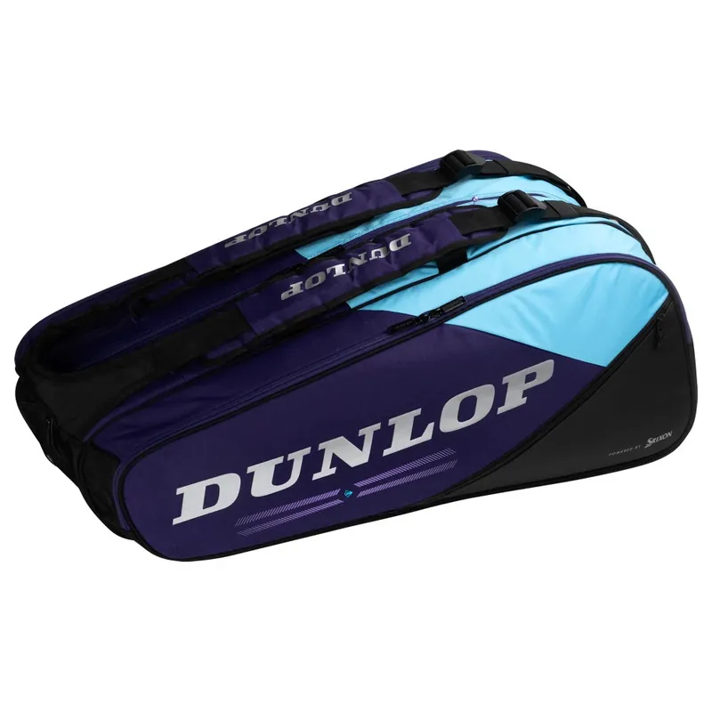 Taška na rakety Dunlop FX Performance 12R Black/Blue 2026 Akce