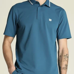 Zlevněný Pánské tričko Wilson M Challengers Technical Polo Lyons Blue