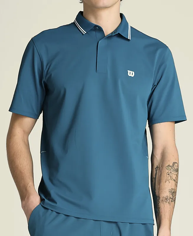 Zlevněný Pánské tričko Wilson M Challengers Technical Polo Lyons Blue