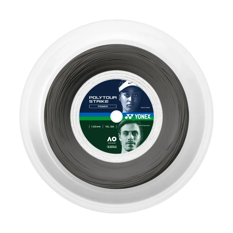 Originální Tenisový výplet Yonex Poly Tour Strike Gray (200 m) 1,25 mm