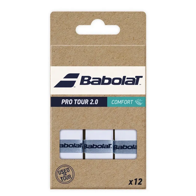 Vrchní omotávka Babolat Pro Tour 2.0 X12 White Tovární Cena