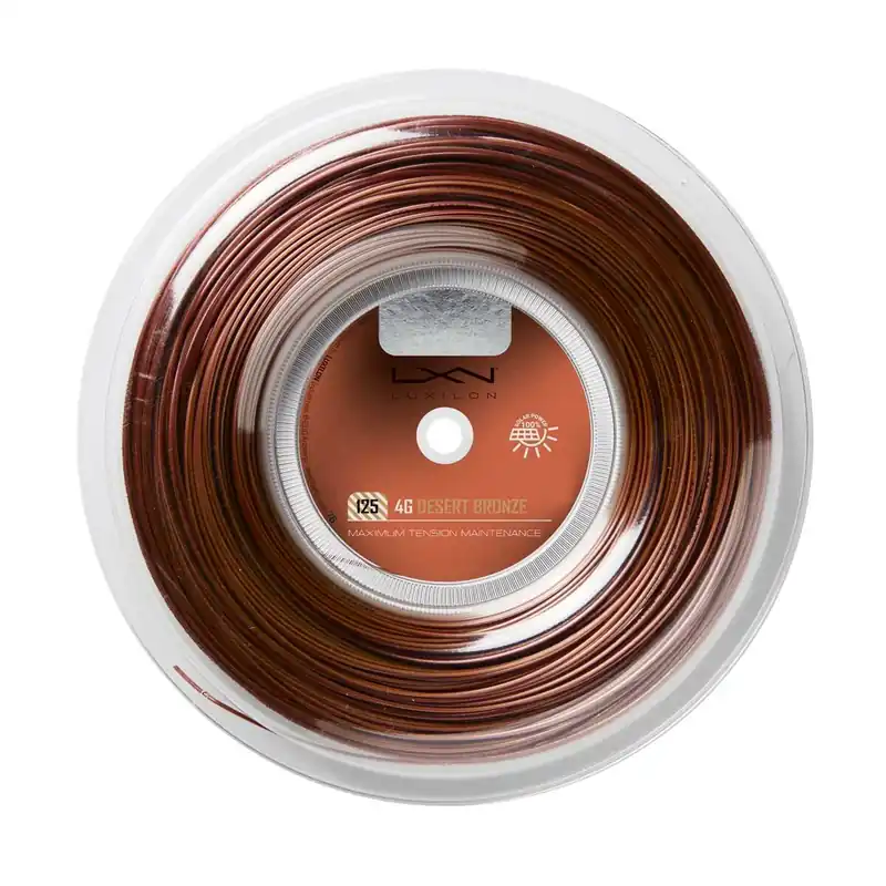 Tenisový výplet Luxilon 4G Desert Bronze 125 Reel Tovární Cena