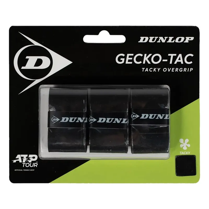 Nejlepší Volba Tenis omotávky DUNLOP GECKO-TACK OverGrip 0,5 mm černá