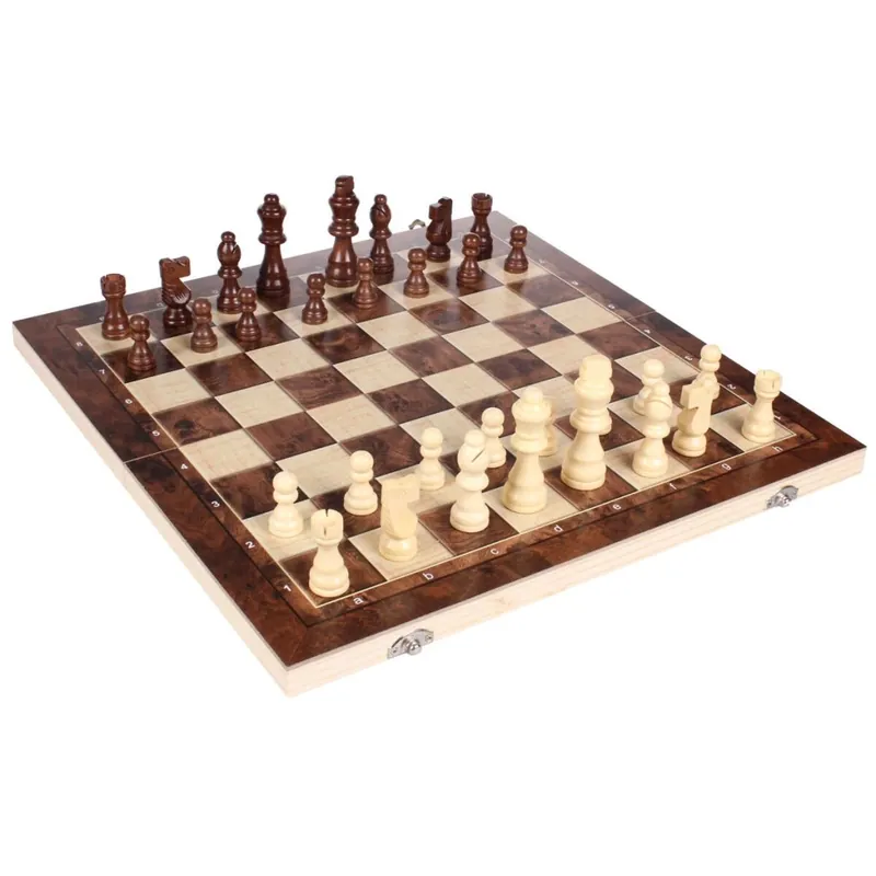 Exclusive 3v1 dřevěné šachy Nejprodávanější