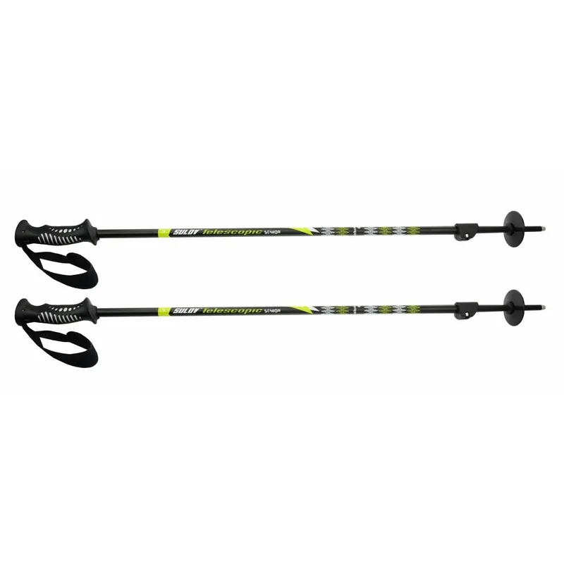Sjezdové skládací hole SULOV® TELESCOPIC SENIOR, vel. 100-145cm, zelené Akce