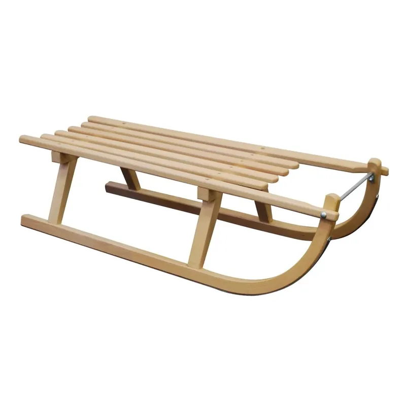 Dřevěné saně SULOV® DAVOS, sedák dřevo, 100cm Autentický