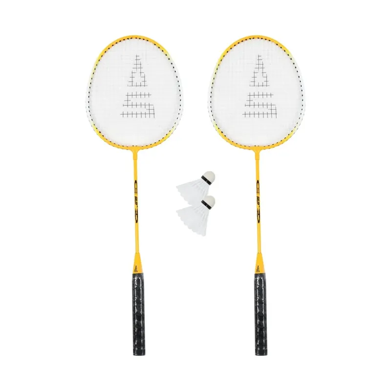 Akce Badmintonový set SULOV®, 2x raketa, 2x míček, vak - žlutý