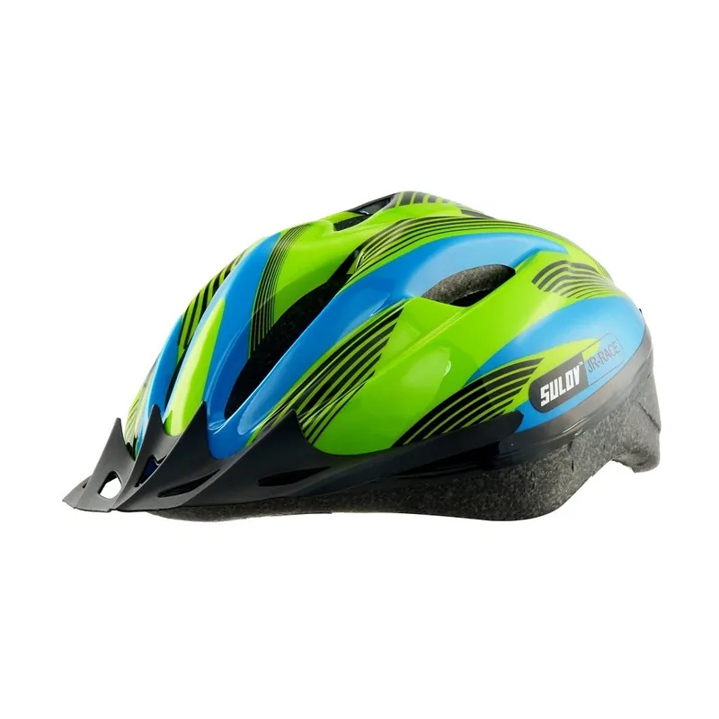 Dětská cyklo helma SULOV® JR-RACE-B, modro-zelená Sleva