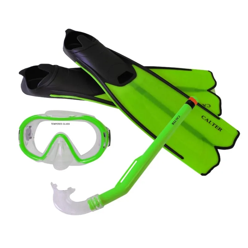 Potápěčský set CALTER® KIDS S06+M168+F41 PVC, zelený Nejprodávanější