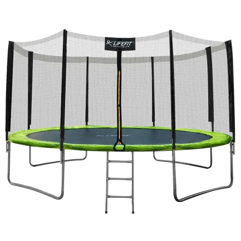 Trampolína LIFEFIT® 14‘ / 424cm vč.sítě a schůdků Vrácení Zdarma