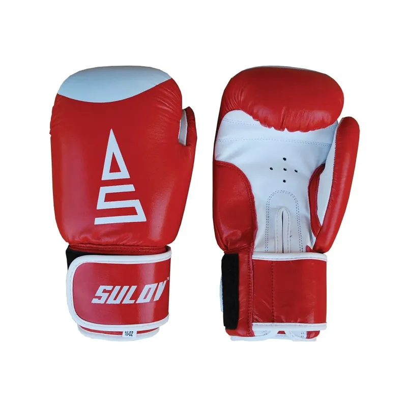 Nejlepší Cena Box rukavice SULOV® kožené, červeno-bílé