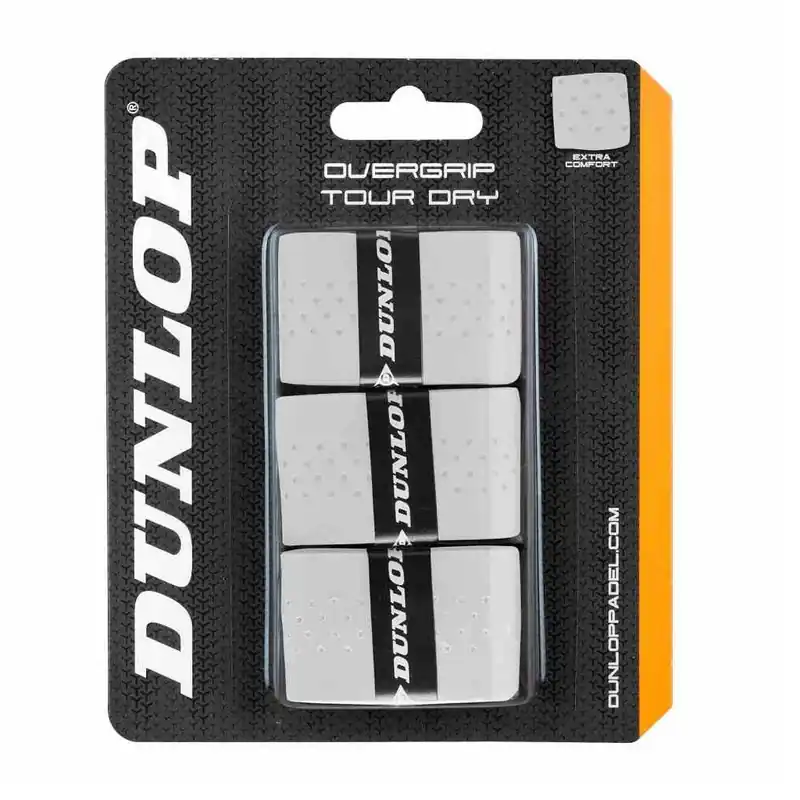 Padel omotávky DUNLOP DRY TOUR OverGrip bílý Hit Sezóny