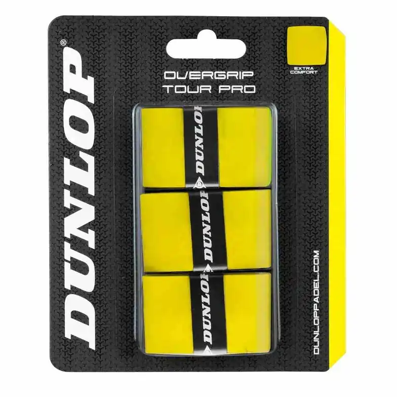 Horká Nabídka Padel omotávky DUNLOP PRO TOUR OverGrip žlutý
