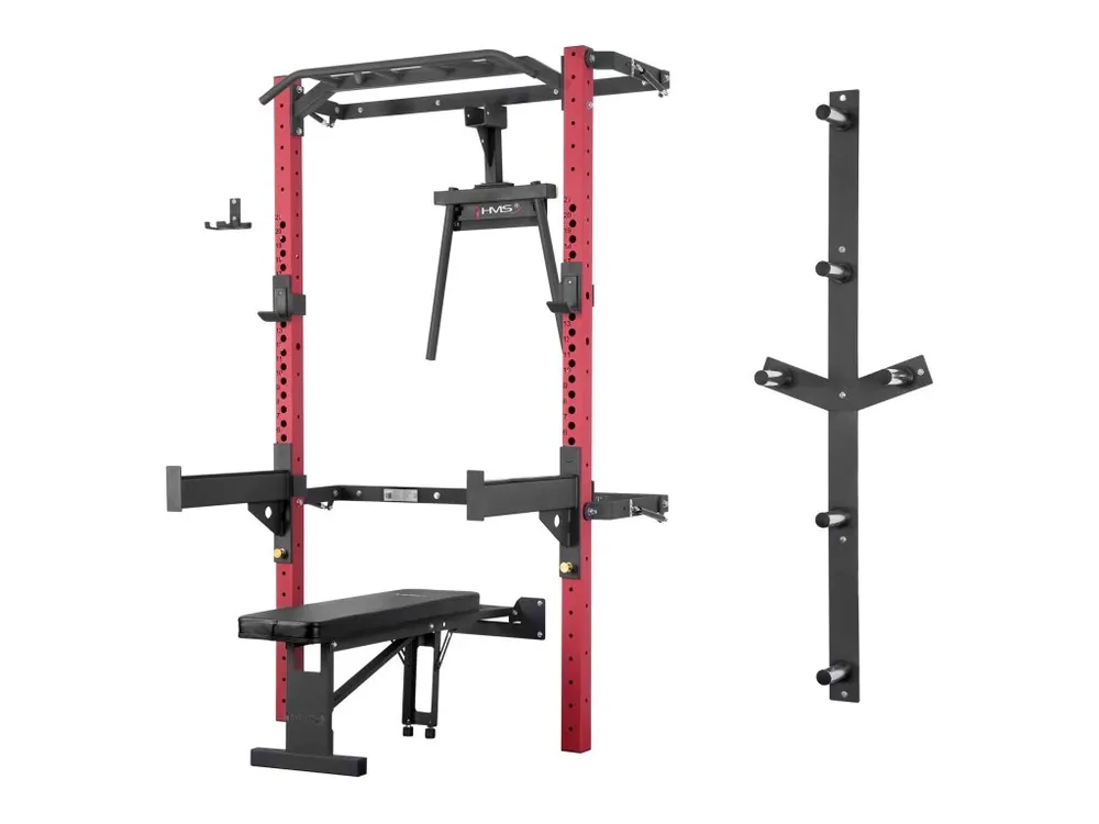 Levný Multifunkční posilovací stojan - Power Rack HMS KLT22 červený