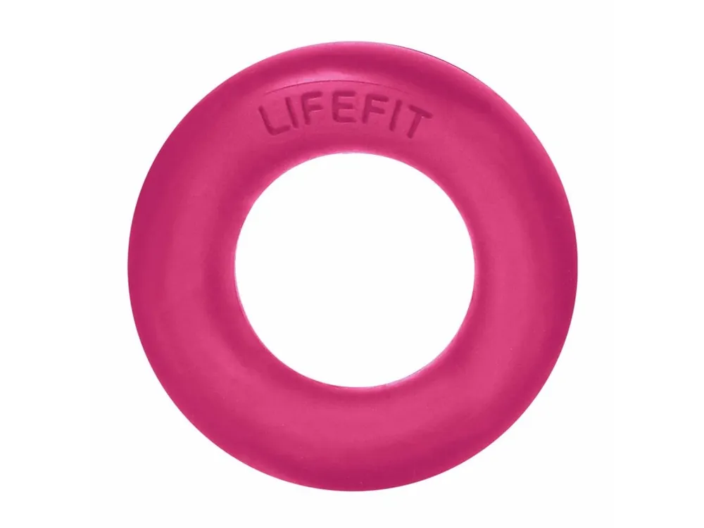 Posilovač prstů LIFEFIT® RUBBER RING růžový Must-Have
