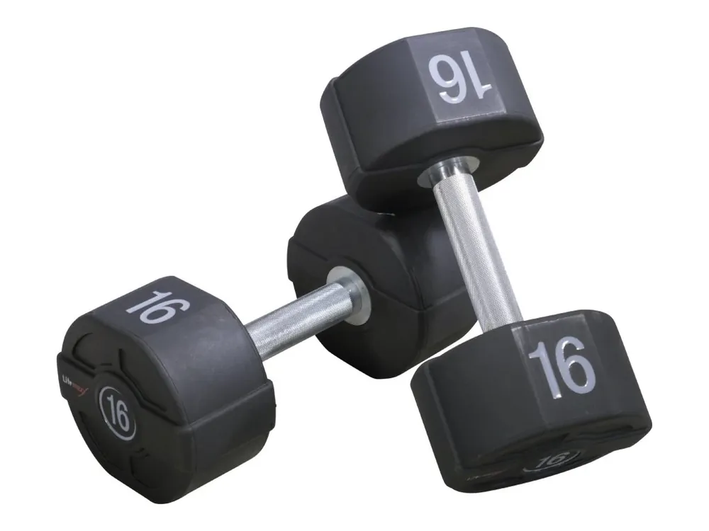 Profesionální pogumované jednoručky 1-60 kg, Lifemaxx Speciální Cena