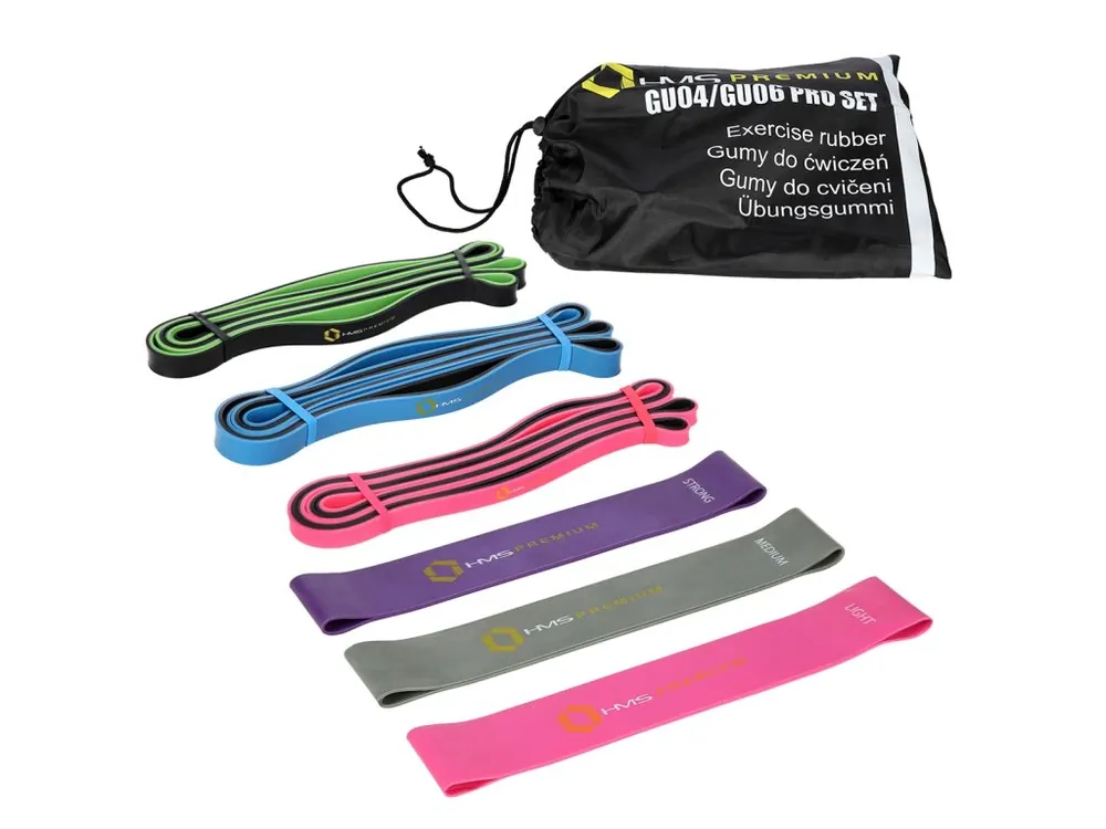 Set fitness gum HMS PREMIUM GU04 GU06 PRO Nízká Cena