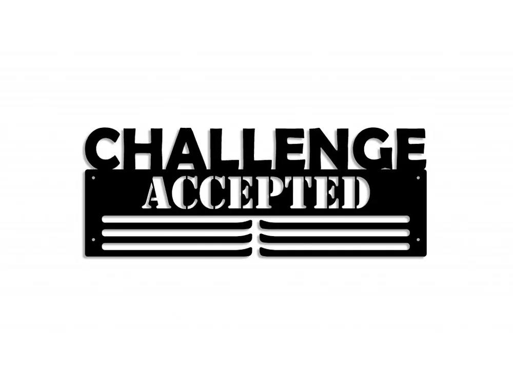 Nová Kolekce Věšák na medaile CHALLENGE ACCEPTED