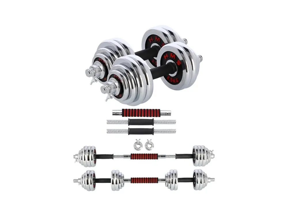 Top Prodej Činkový set v kufru HMS STC30 2x15 kg, chrom