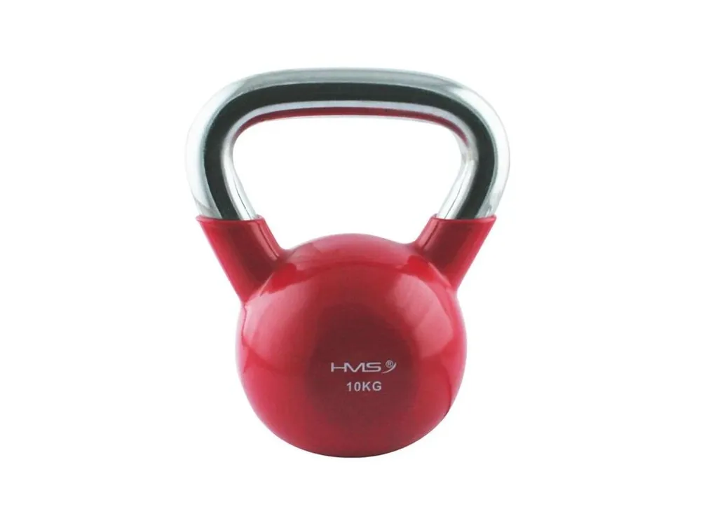 KT 10 KG ČERVENÝ KETTLEBELL S CHROMOVANÝM ÚCHOPEM HMS Víkendová Akce