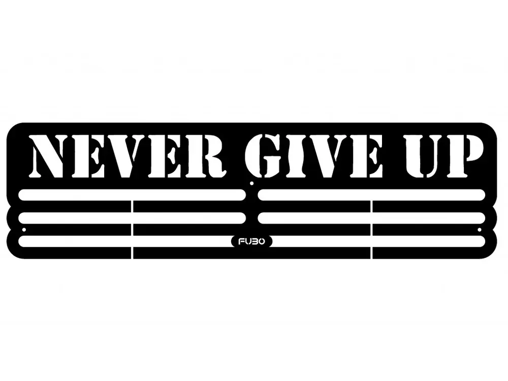 Přímo Od Výrobce Věšák na medaile NEVER GIVE UP