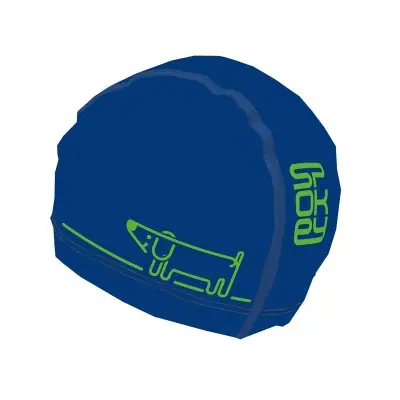 Spokey TRACE JUNIOR Plavecká čepice nylon, logo pejsek modrá Finální Výprodej