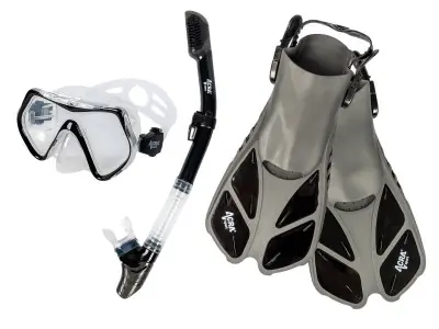 Aktuální Šnorchlovací set 3 v 1, ČERNÝ, L/XL, ploutve 42-47