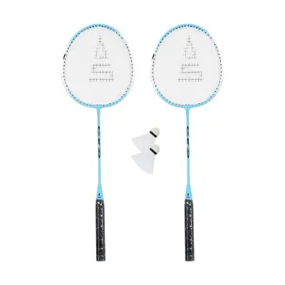Badmintonový set SULOV®, 2x raketa, 2x míček, vak - světle modrý Hit Sezóny