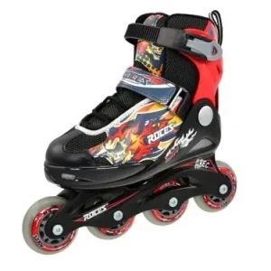 Must-Have Kolečkové brusle ROCES COMPY 5.0 Boy, černo - červené, vel. S (30-33)