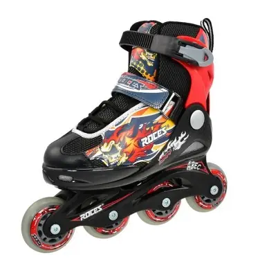 Must-Have Kolečkové brusle ROCES COMPY 5.0 Boy, černo - červené, vel. S (30-33)