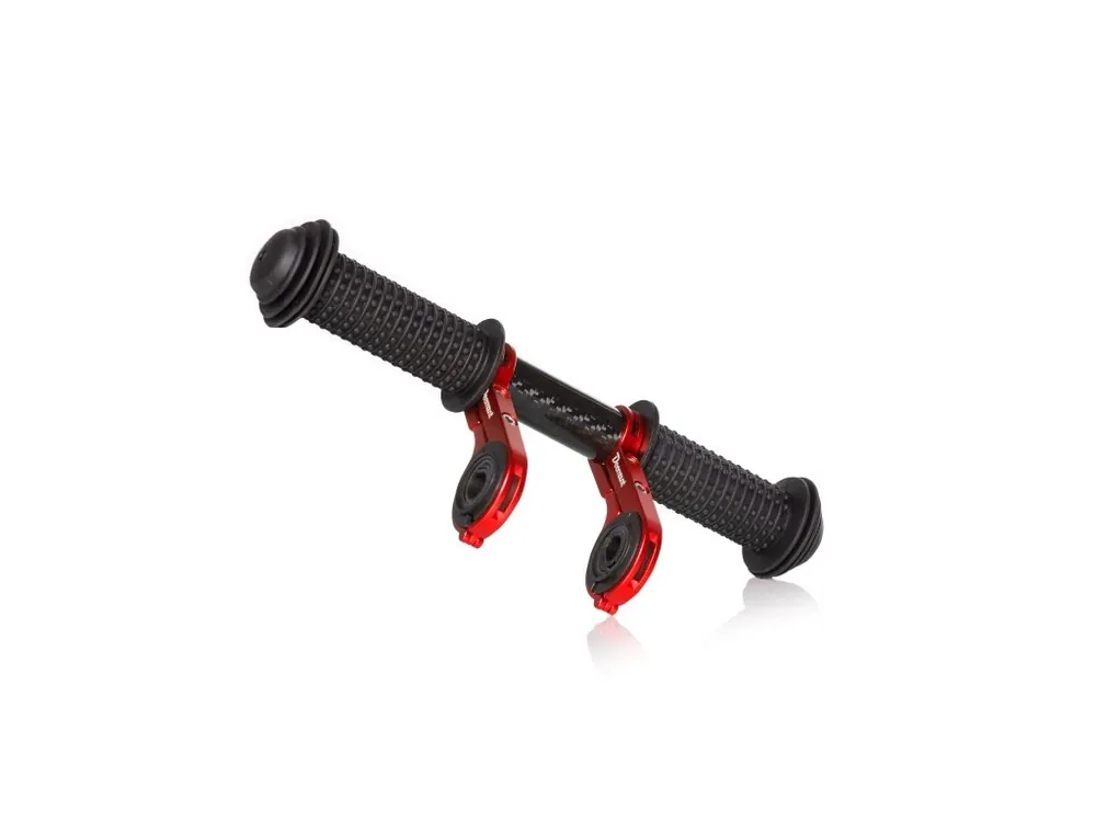 Vrácení Zdarma Dětská karbonová přídavná řidítka (30cm, červená)
