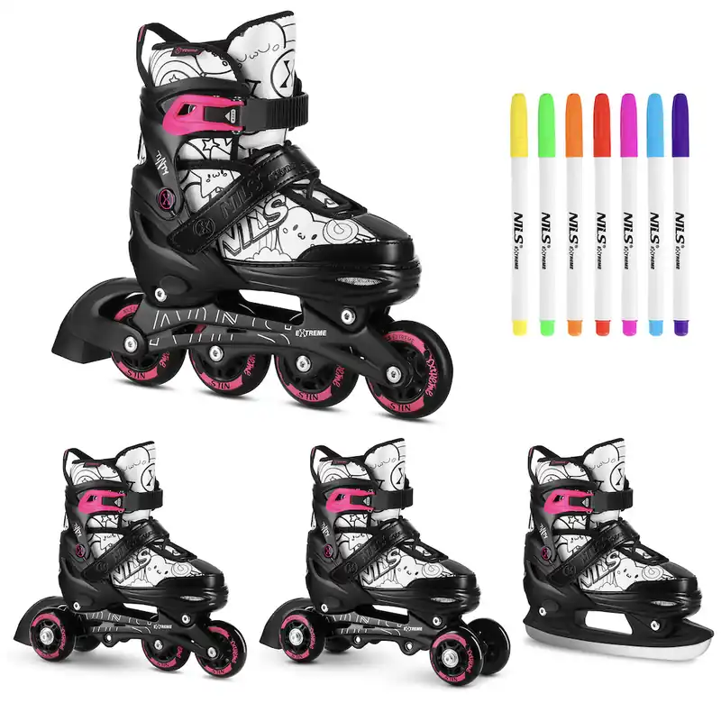 Dětské brusle 4v1 NILS Extreme NH10907 TINTY GIRL Novinka