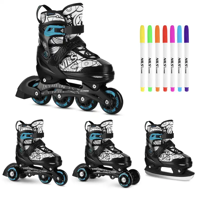 Aktuální Dětské brusle 4v1 NILS Extreme NH10907 TINTY BOY