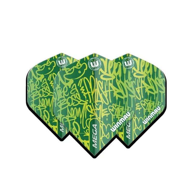 Akční Cena Letky na šipky Winmau Mega Standard Graffiti zelené