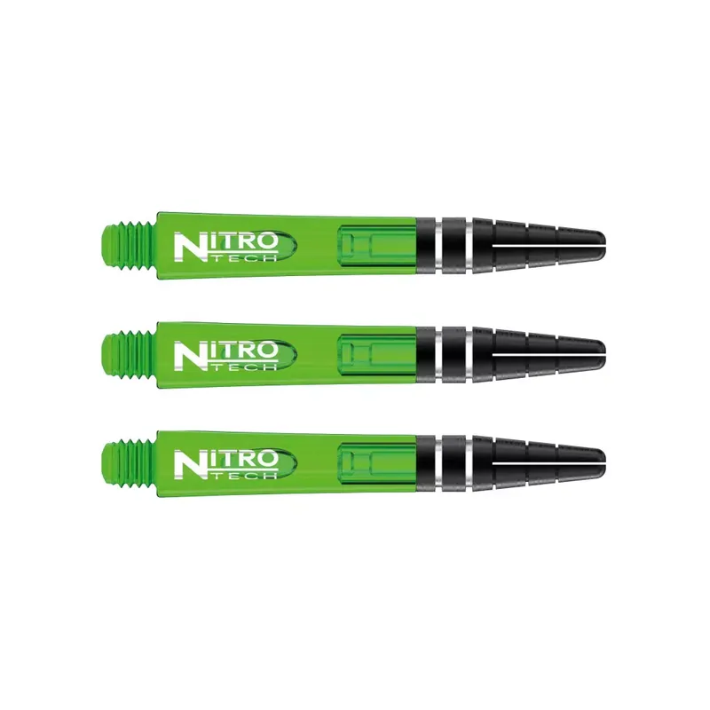 Násadky na šipky Red Dragon Nitrotech plastové zelené, krátké Horká Nabídka