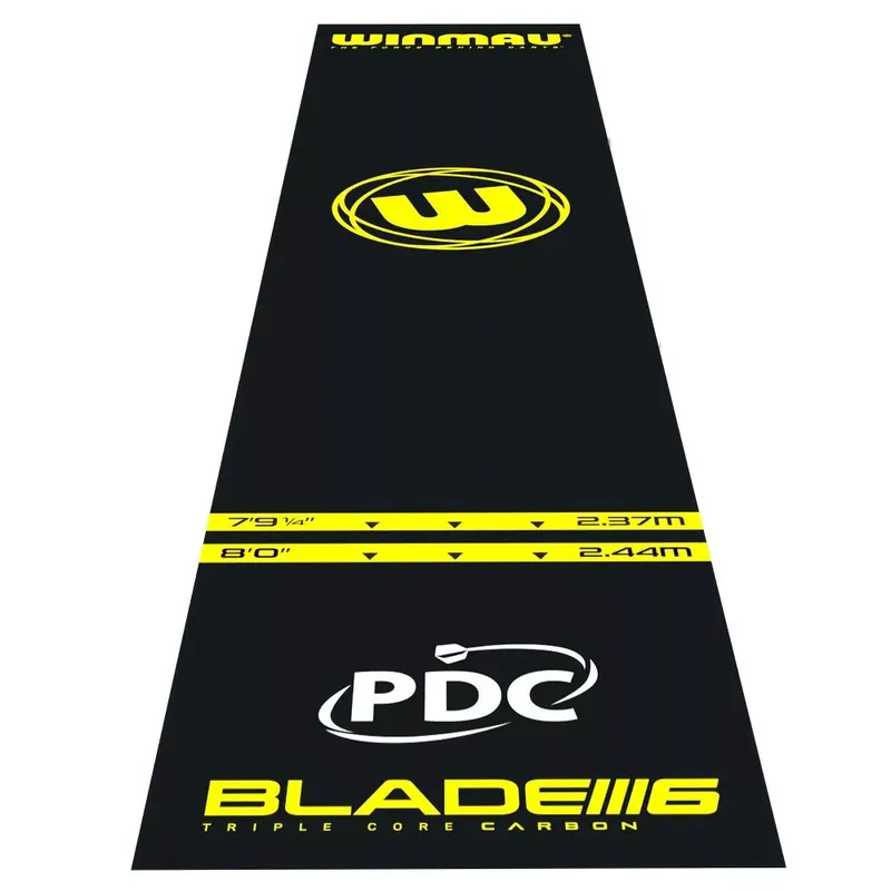 Koberec k terči na šipky Winmau Pro Zone Essential PVC, černo-žlutý Cenově Výhodný