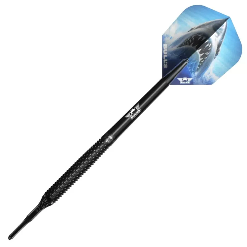 Šipky soft Bull‘s Shark Pro Black 20g, 90% wolfram Ověřený