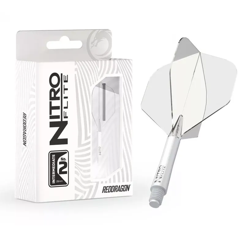 Red Dragon Nitro Flite průsvitné bílé, standard letky a střední násadky Ověřený