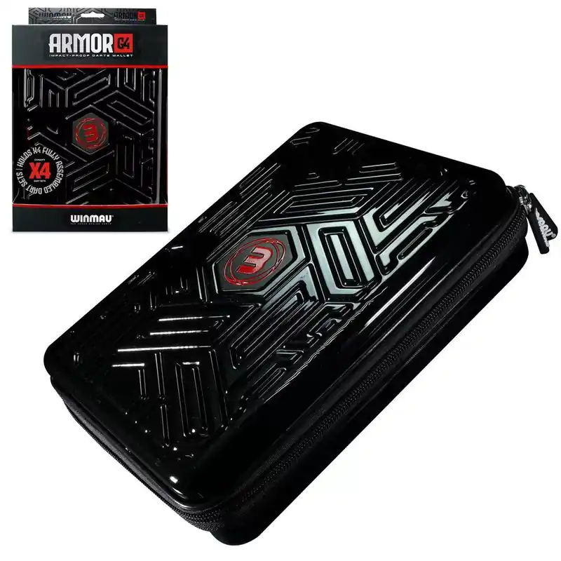 Vysoce Kvalitní Pouzdro Winmau Armor G4 černé na 4 sety šipek